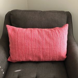Coral Pottery Barn lumbar pillow